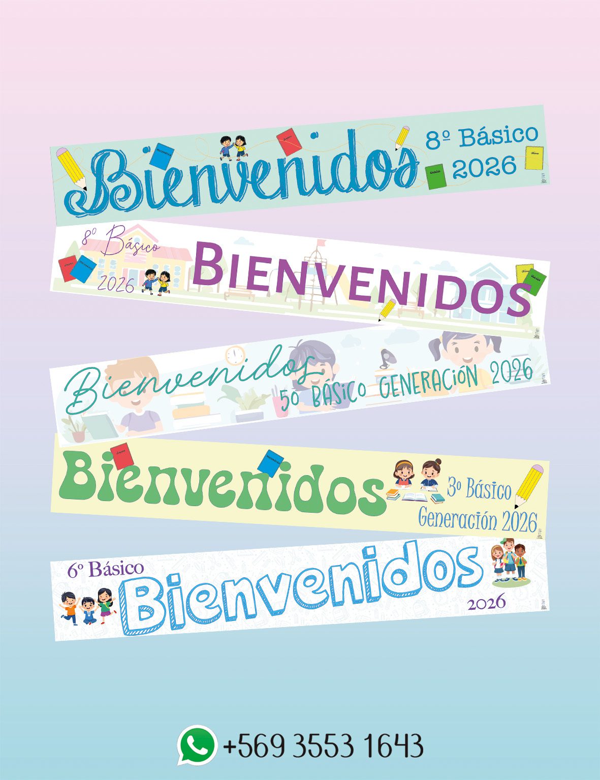 Cartel Bienvenidos - Educación Básica
